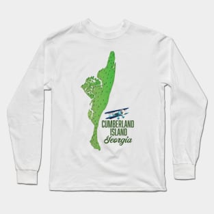 Cumberland island Georgia Map Long Sleeve T-Shirt